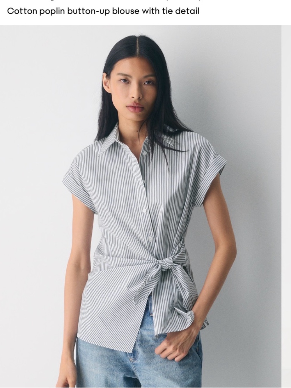 Aritzia Blueprint poplin shirt sz M